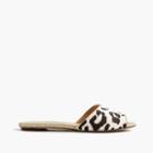 J.Crew Leopard slide sandals