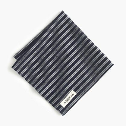 J.Crew The Hill-side® selvedge twill pocket square in stripe