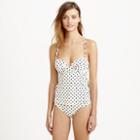J.Crew Dotty underwire tankini top