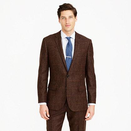 J.Crew Ludlow suit jacket in herringbone windowpane English wool