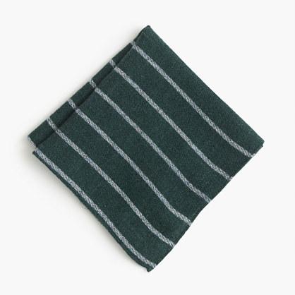 J.Crew English wool-silk pocket square in stripe