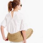 J.Crew Tall tipped button-back bell-sleeve top