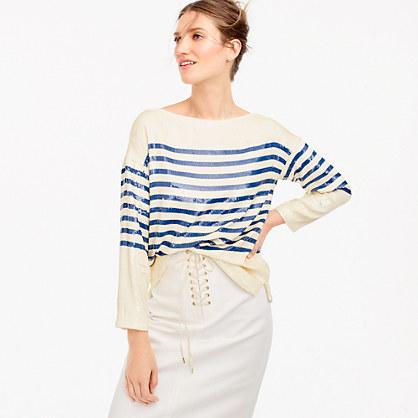 J.Crew Collection striped sequin shirt