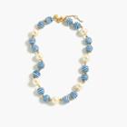 J.Crew Striped bead-and-pearl necklace