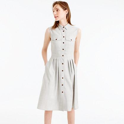 J.Crew Tall sleeveless shirtdress in Super 120s