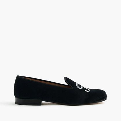 J.Crew Stubbs & Wootton® for J.Crew embroidered The End slippers