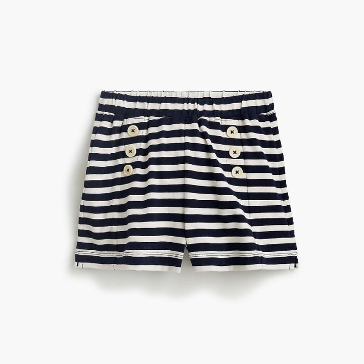 J.Crew Girls' sailor-style pull-on short in stripes