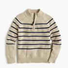 J.Crew Boys' striped half-zip sweater