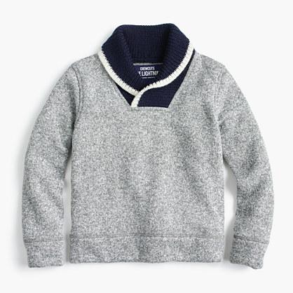 J.Crew Boys' Summit fleece shawl-collar popover sweater