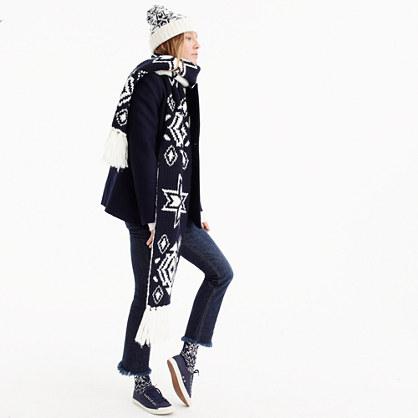 J.Crew Long scarf in oversized Fair Isle