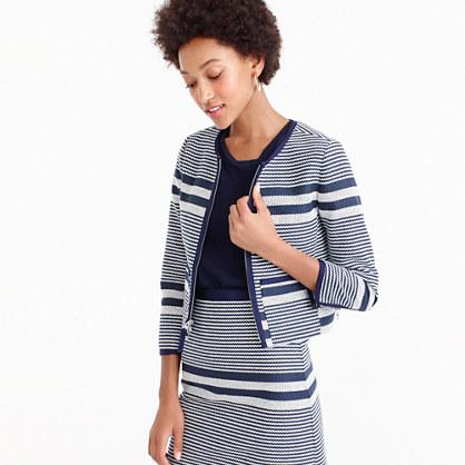 J.Crew Jacket in striped navy tweed