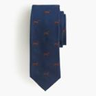 J.Crew Italian silk tie with embroidered dachshunds