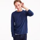 J.Crew Slub jersey long-sleeve T-shirt in dark blue stripe