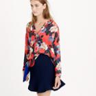 J.Crew Collection silk blouse in graphic peony