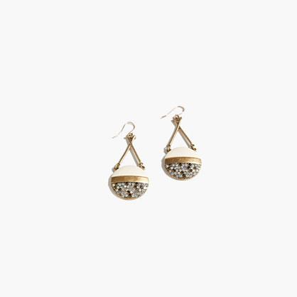 J.Crew Lulu Frost for J.Crew stone crystal disc earrings
