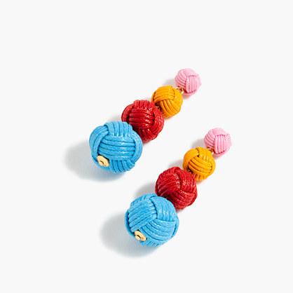 J.Crew Love knot drop earrings