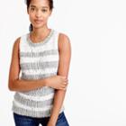 J.Crew Fringey top in tweed and lace