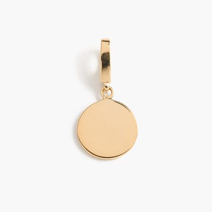 J.Crew Demi-fine 14k gold-plated engravable disc charm