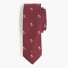 J.Crew English silk tie with embroidered skiers