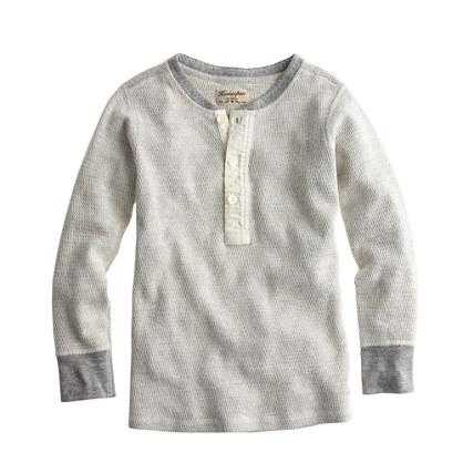 J.Crew Boys' Homespun Knitwear henley in ivory