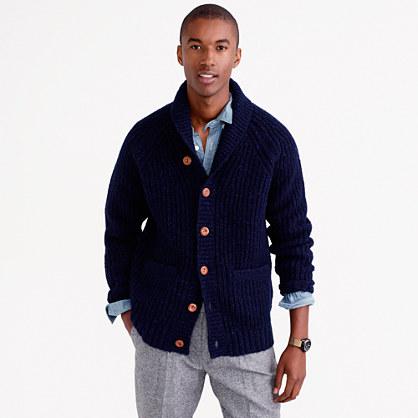 J.Crew Shawl-collar cardigan in Donegal wool
