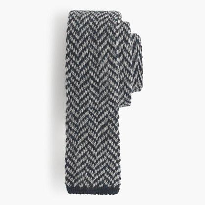 J.Crew Italian wool knit tie in herringbone