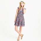 J.Crew Petite silk smocked-waist dress in paisley