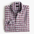 J.Crew End-on-end linen-cotton shirt in red check