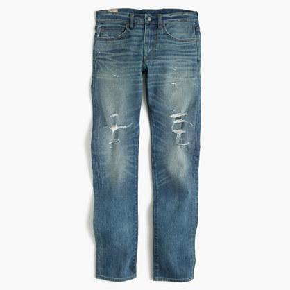 J.Crew 484 stretch jean in destroyed Kenwood wash