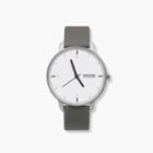 J.Crew Tinker 42mm silver-toned watch with grey strap