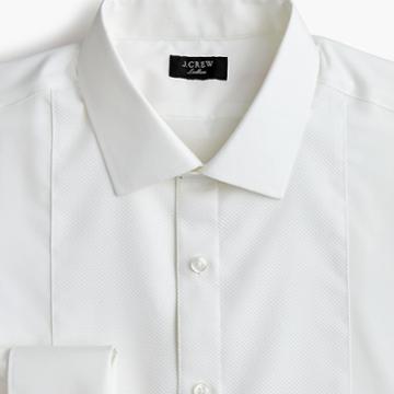 J.Crew Ludlow stretch two-ply piqu&#233;-bib tuxedo shirt