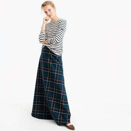 J.Crew Collection maxi skirt in tartan