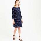 J.Crew Tall silk shift dress in polka dot