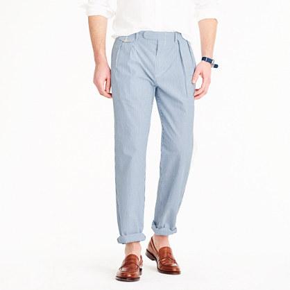 J.Crew Double-pleated seersucker pant