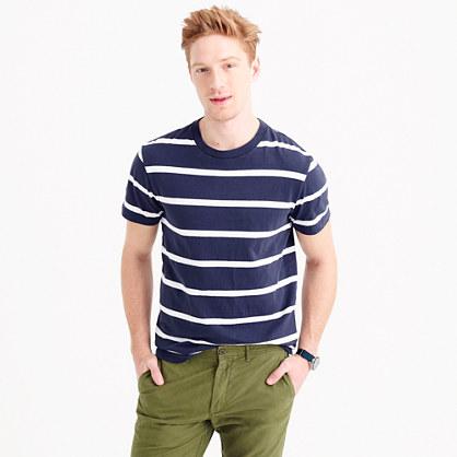 J.Crew Tall cotton T-shirt in white stripe