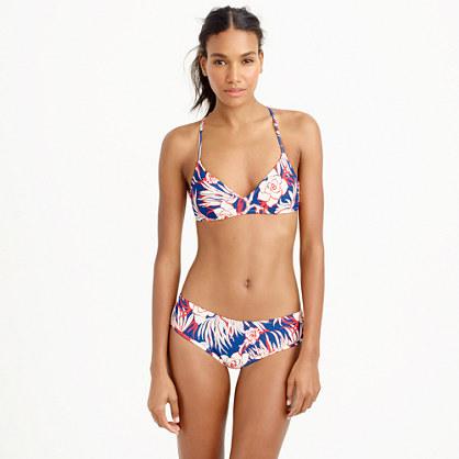 J.Crew Cross-back French bikini top in retro floral