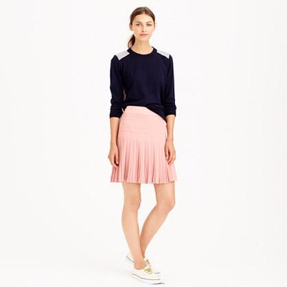 J.Crew Pleated lattice skirt
