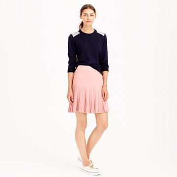 J.Crew Pleated lattice skirt