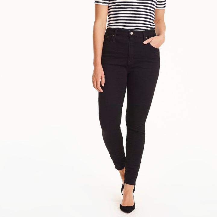J.Crew Curvy toothpick jean in true black