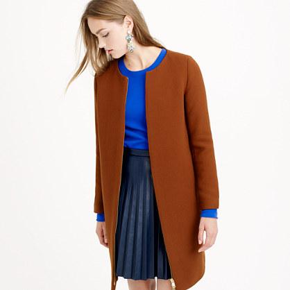 J.Crew Double-cloth collarless coat