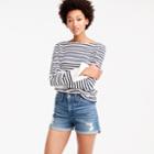 J.Crew High-rise distressed denim short