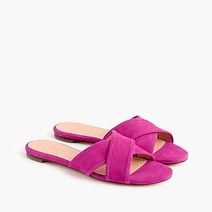 J.Crew Suede Cora crisscross sandals