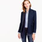 J.Crew PetiteRegent blazer in Black Watch with satin lapel