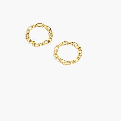 J.Crew Demi-fine 14k gold-plated chain ring set