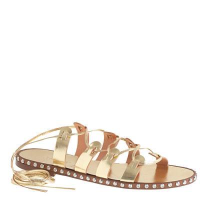 J.Crew Studded lace-up gladiator sandals