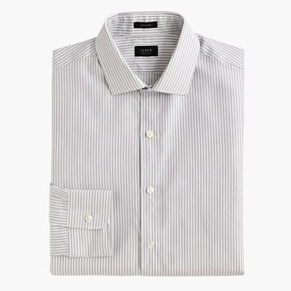 J.Crew Ludlow shirt in charcoal stripe end-on-end cotton