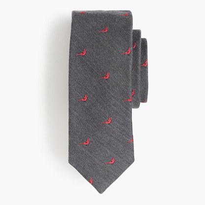 J.Crew Wool-silk tie in cardinal print
