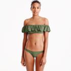 J.Crew Ruffle off-the-shoulder bikini top