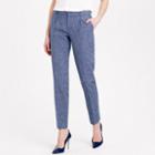 J.Crew M&eacute;lange herringbone pleated trouser