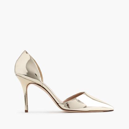 J.Crew Collection Elsie metallic d'Orsay pumps
